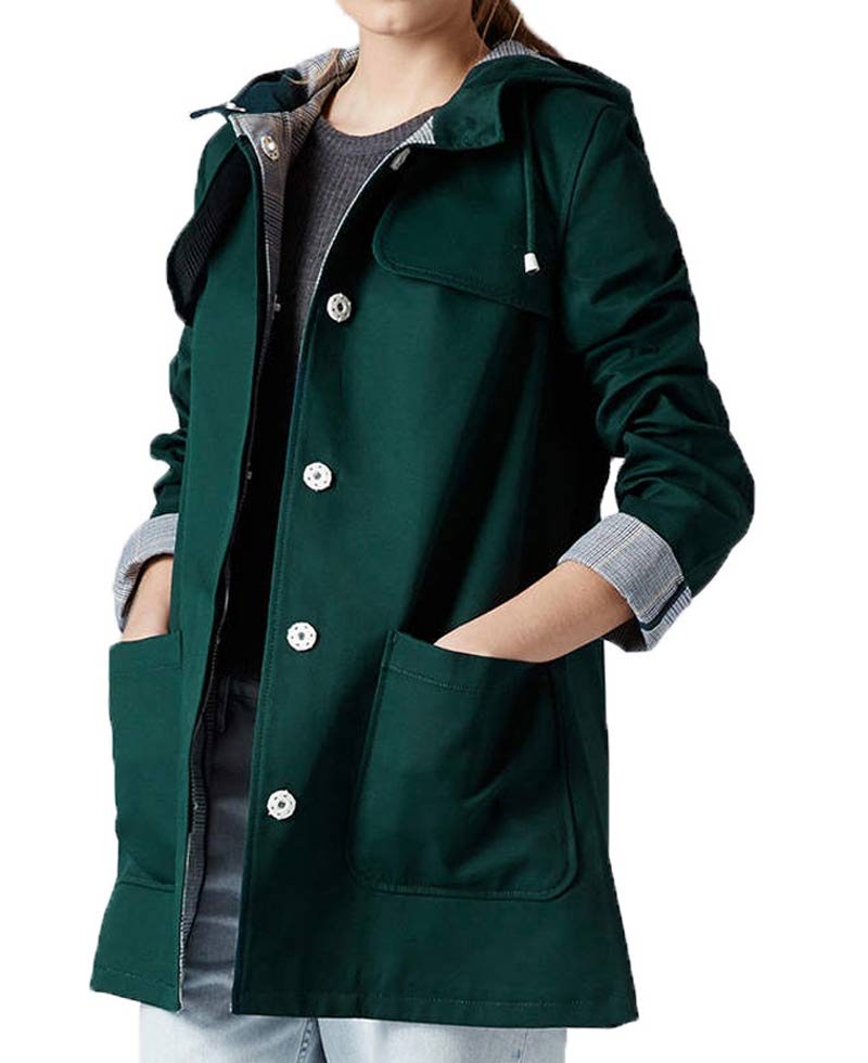 Doctor Who Jenna Coleman Green Hooded Jacket